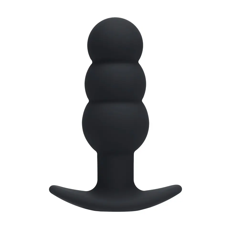 Plug Anal em Silicone com Vibração Tri Bulb Preto Levelz 1