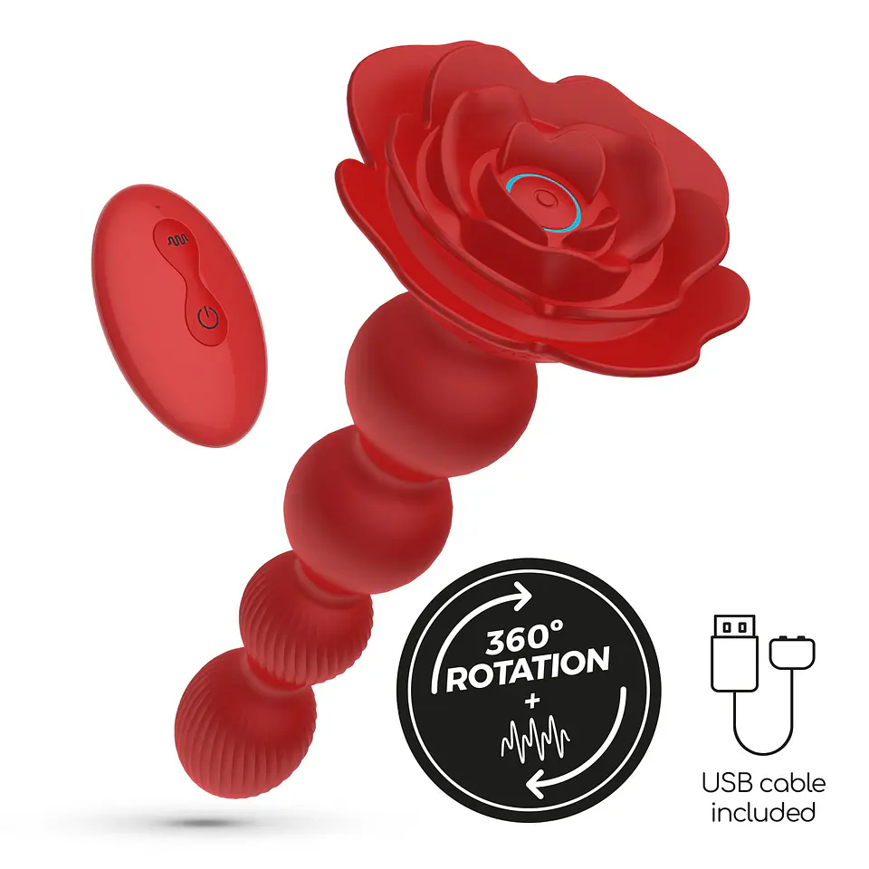 Rosaline Plug Anal com Rotação e Controlo Remoto Crushious 1