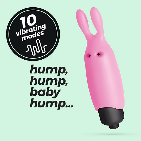 O-Pet Coelho com Bala de 10 Vibrações Rosa Pastel Crushious