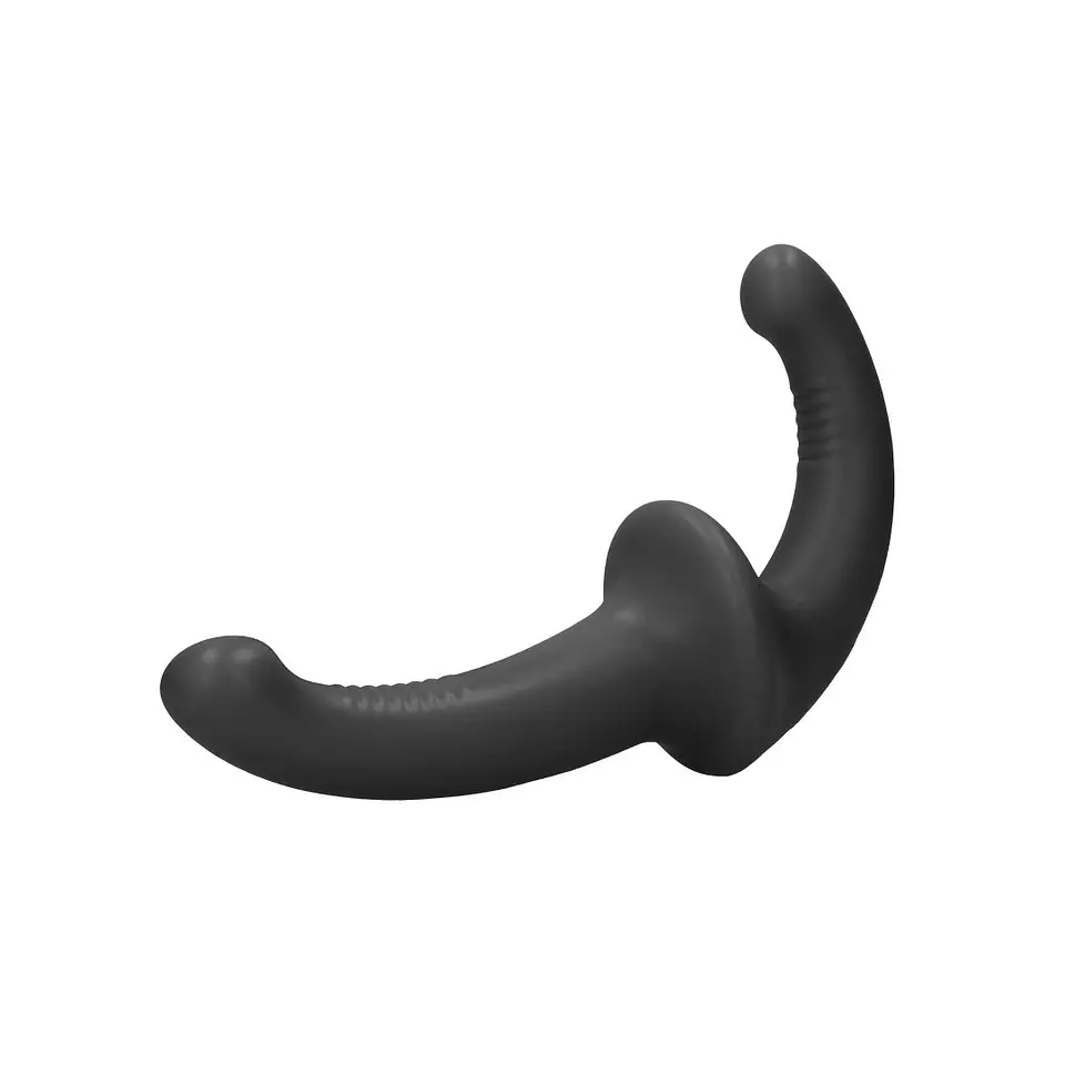 Strap-On sem Arnês em Silicone Preto Ouch! 3