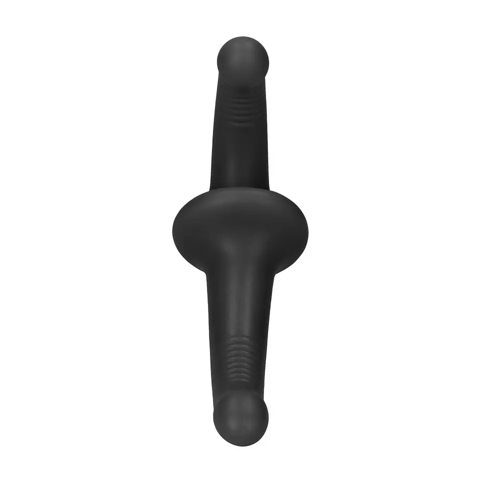 Strap-On sem Arnês em Silicone Preto Ouch! 4