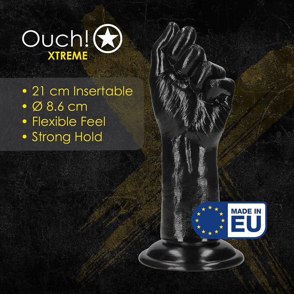Dildo em Forma de Punho Fist of Pleasure 21 CM Preto Ouch! 5