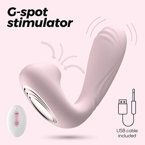 Estimulador com Controlo Remoto Pookie + Crushious Rosa
