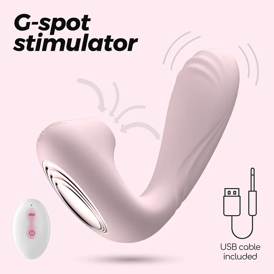 Estimulador com Controlo Remoto Pookie + Crushious Rosa 1