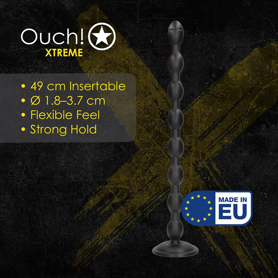 Plug Anal Chain Reaction 49 CM Preto Ouch! 4