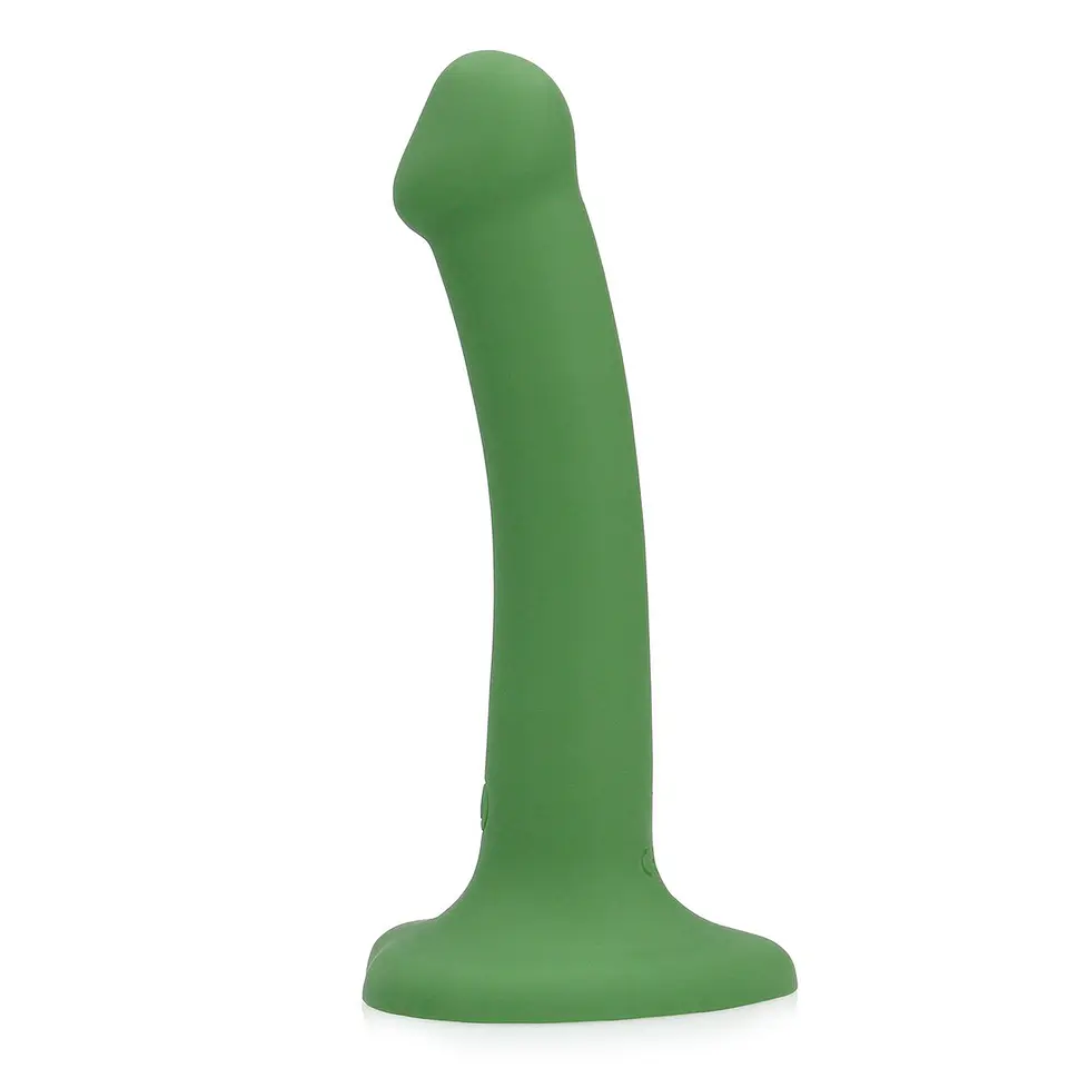 Vibrador Non-Phallic Vibrating Dildo Pequeno Forest Green Loveline 4