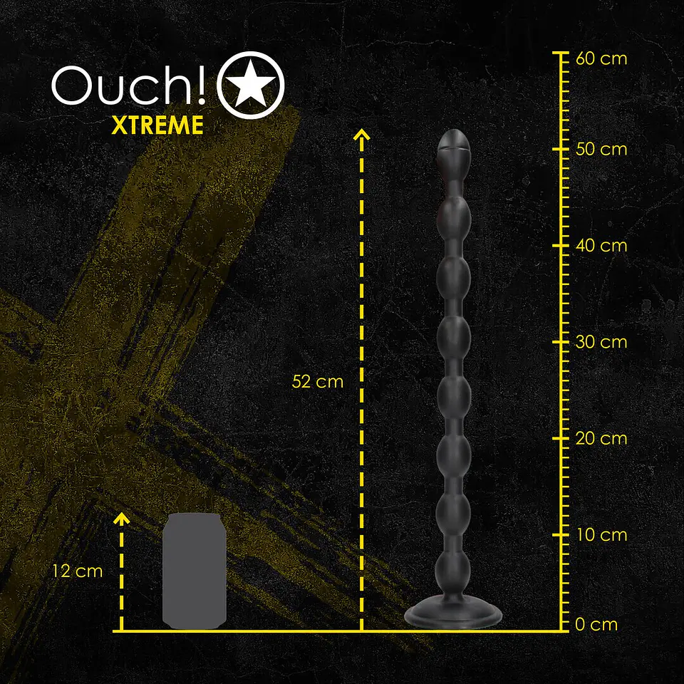 Plug Anal Chain Reaction 49 CM Preto Ouch! 6