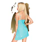 Camisa de Noite e Tanga After Sunset Penthouse Azul - Thumbnail 3