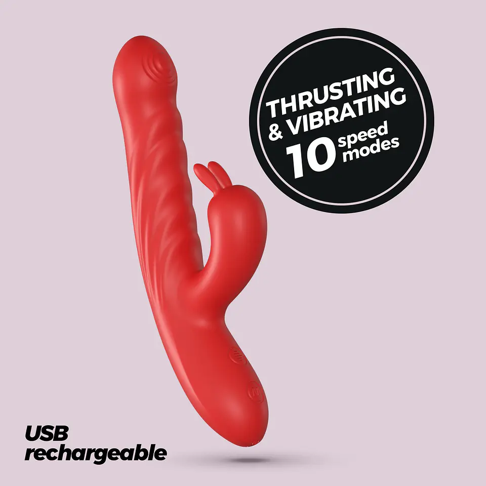 Lapin Vibrador Recarregável Rabbit com Impulso Crushious 3