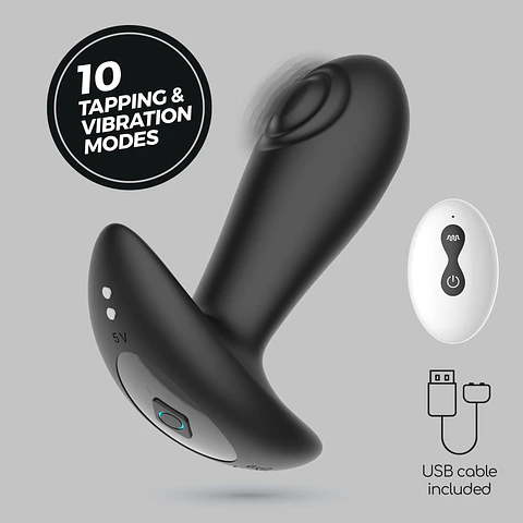 Octo Plug Anal com Pulsação e Comando à Distância Crushious
