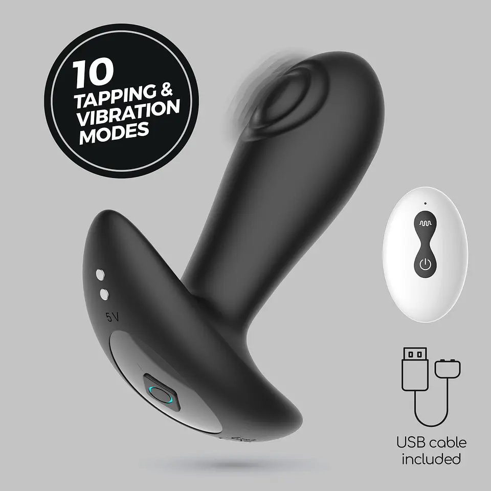 Octo Plug Anal com Pulsação e Comando à Distância Crushious 1