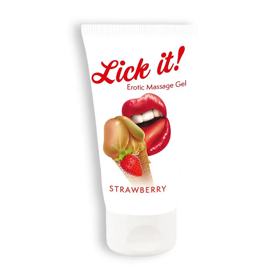 Lubrificante Beijável Lick-It Morango 50ml Orion 1