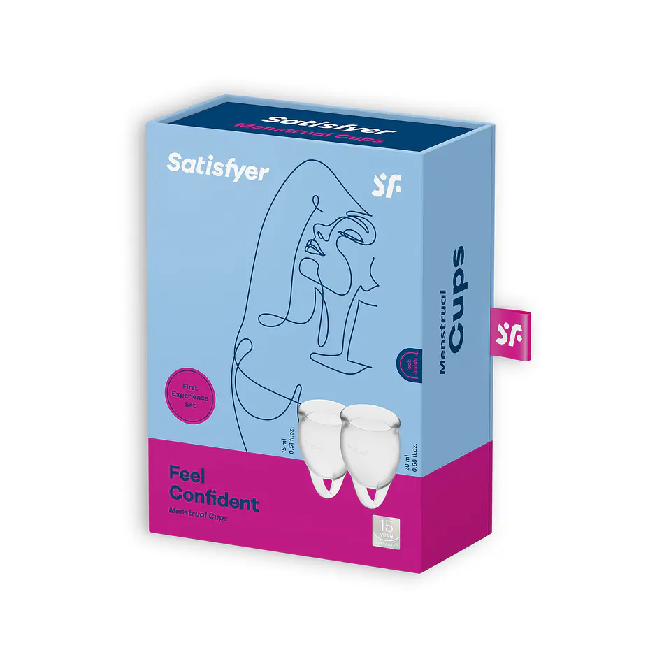 Conjunto de 2 Copos Menstruais Feel Confident Satisfyer 7