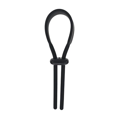 Anel Ajustável para o Pénis em Silicone 5mm Preto Levelz