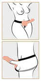 Strap-On Oco com Testículos 9' Fetish Fantasy Series Branco - Thumbnail 6