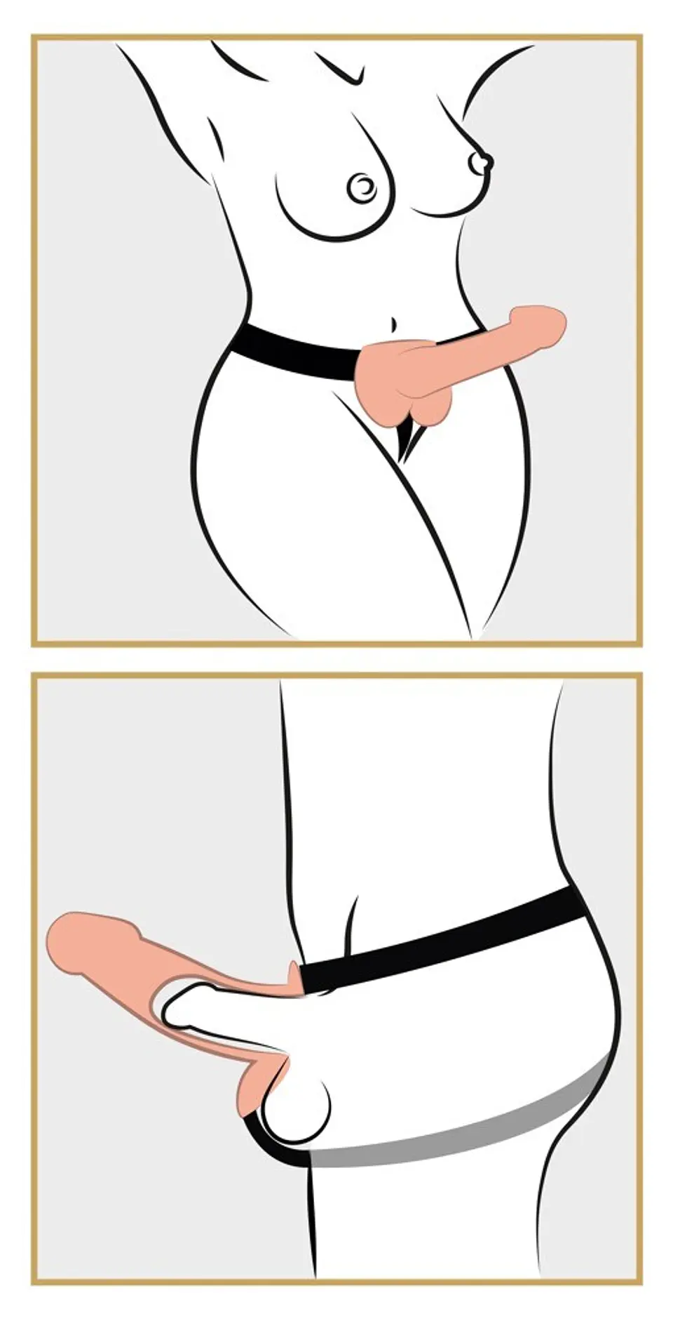 Strap-On Oco com Testículos 9' Fetish Fantasy Series Branco 6