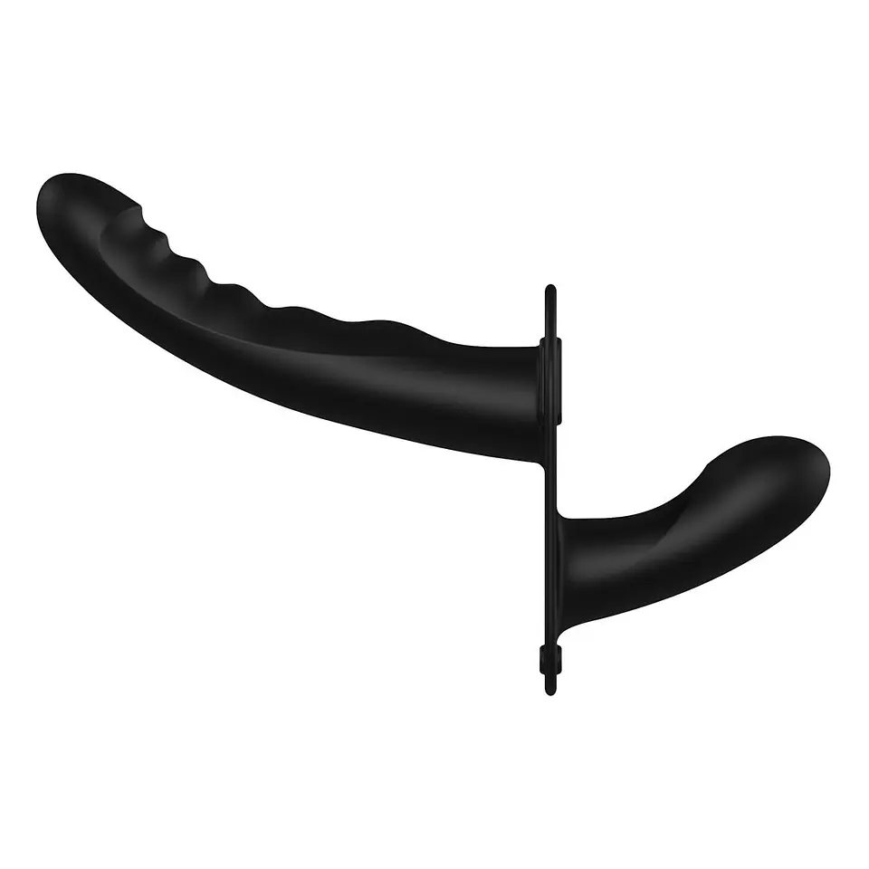 Arnês Ajustável com Vibradores Recarregáveis Preto Ouch! 5