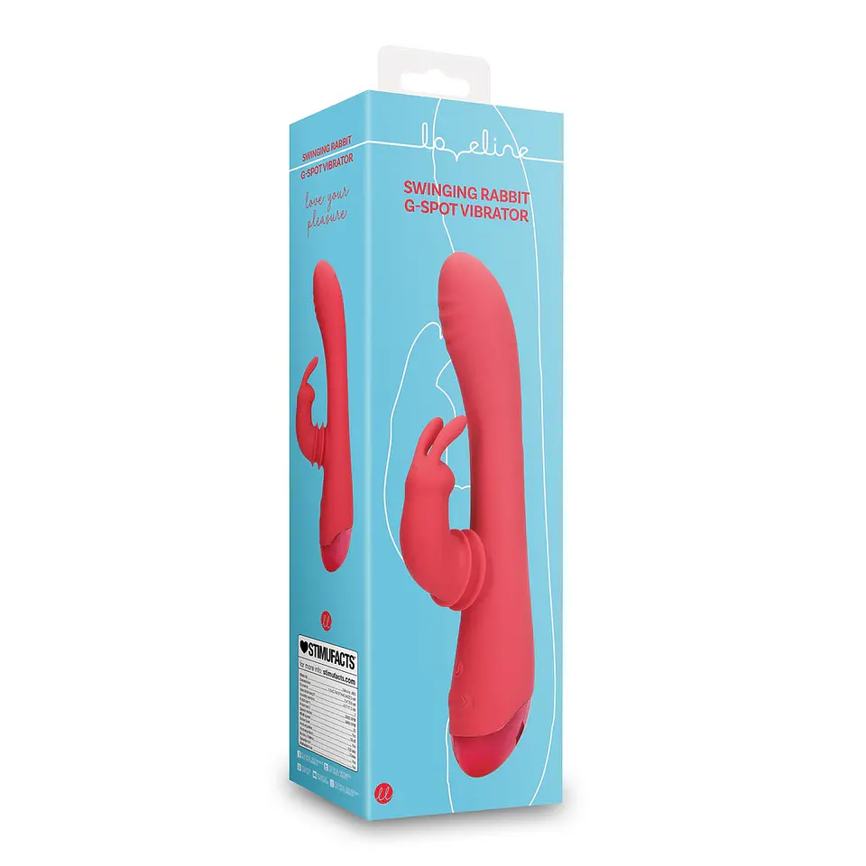 Vibrador Swinging Rabbit G-Spot Brighto Red Loveline 2