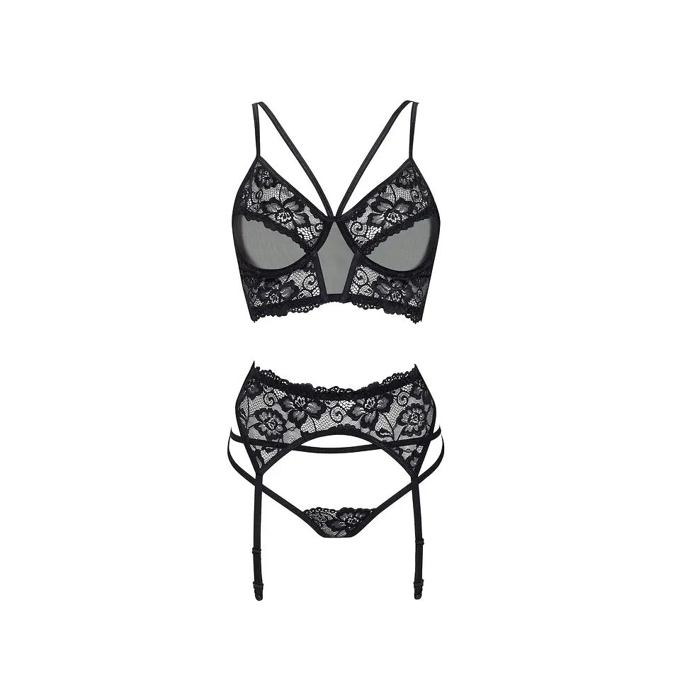 Conjunto de 3 Peças Ryanne Preto Beauty Night Fashion 2