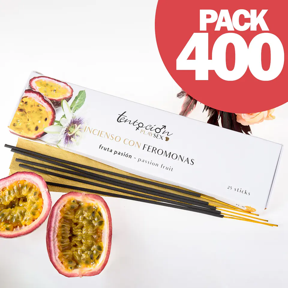 Pack de 400 Incensos com Feromonas Aroma Maracujá Tentación Play Sex 1