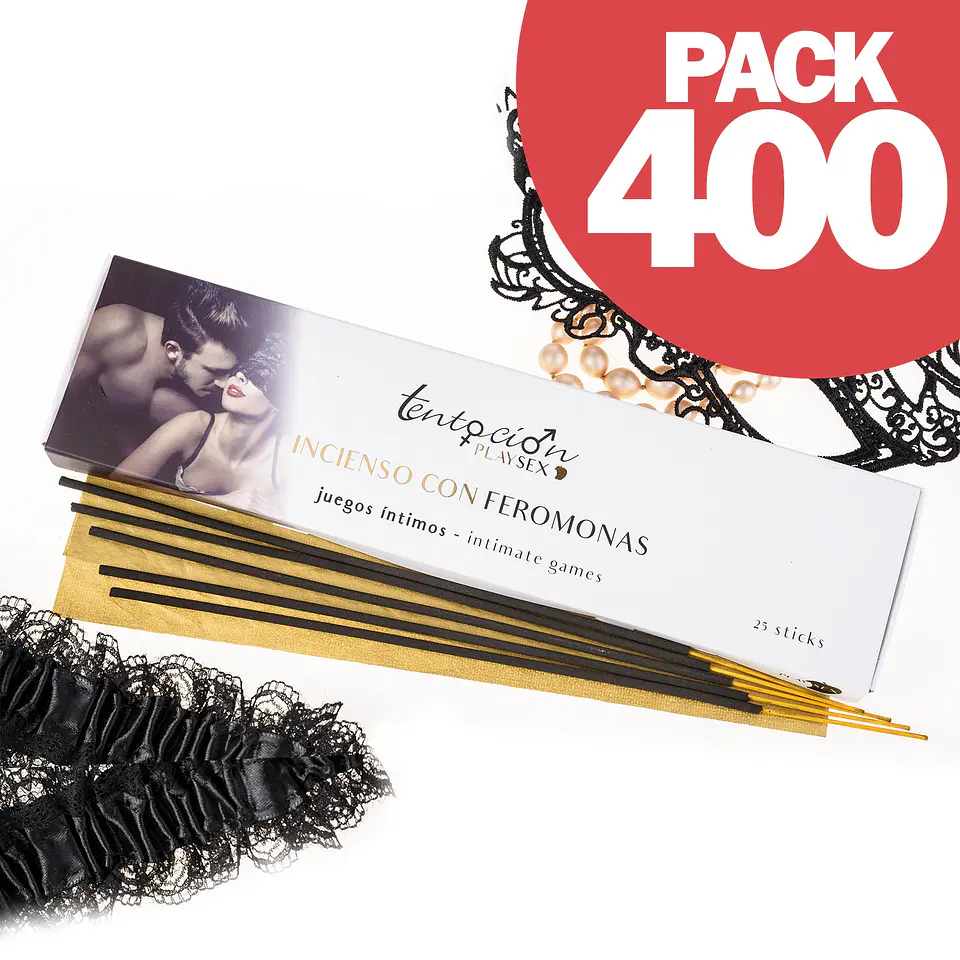 Pack de 400 Incensos com Feromonas Aroma Jogos Íntimos Tentación Play Sex 1