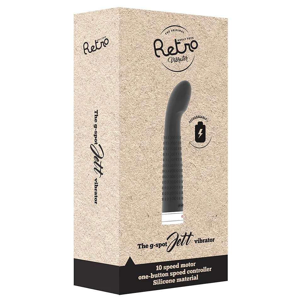 Vibrador Regarregável Retro Jett Preto 3