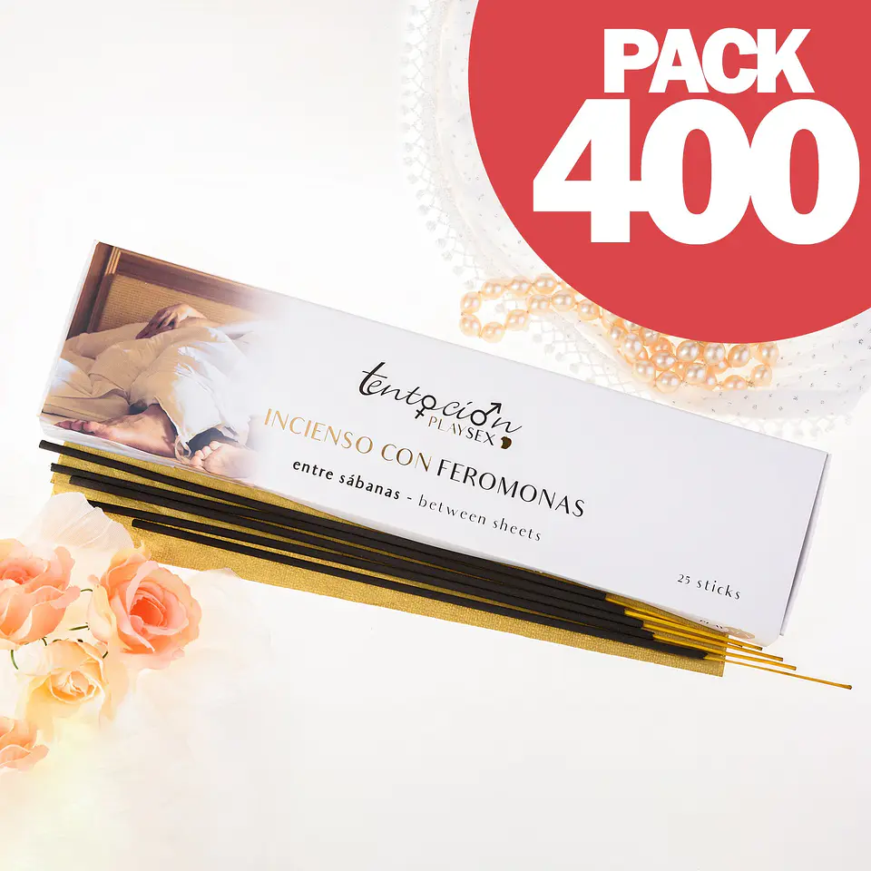 Pack de 400 Incensos com Feromonas Aroma Entre Lençóis Tentación Play Sex 1