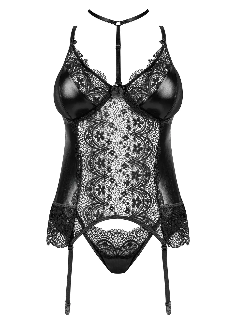 Corpete e Tanga Noir Fantasy Beauty Night Fashion Preto 2