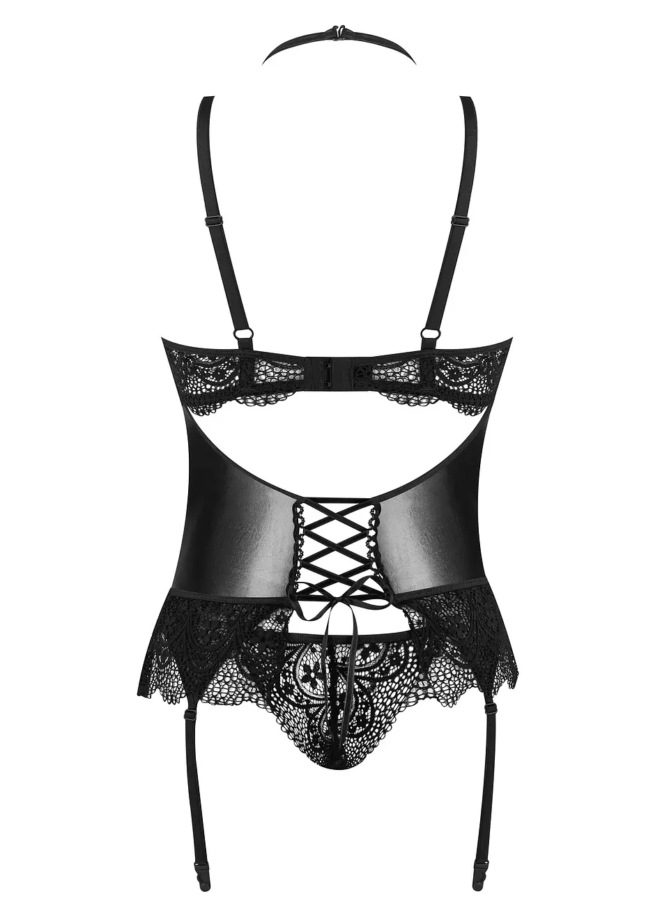 Corpete e Tanga Noir Fantasy Beauty Night Fashion Preto 3