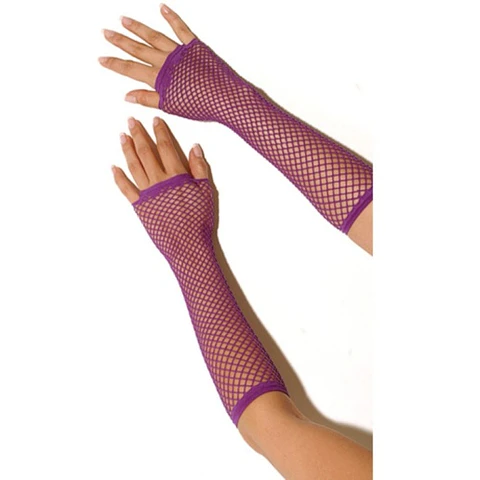 Luvas de Rede Roxas Electric Lingerie