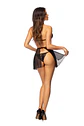 Camisa de Noite e Tanga Dark Mirage Preta Beauty Night Fashion - Thumbnail 3
