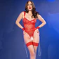 Body com Algemas Vermelho Chilirose (CR-4881) - Thumbnail 1