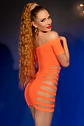 Mini Vestido Laranja Chilirose (CR-4704) - Thumbnail 3