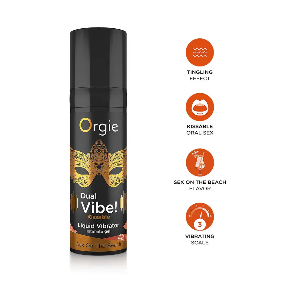 Vibrador Líquido Beijável Dual Vibe Sex On the Beach 15ml Orgie 1