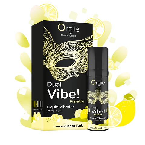 Vibrador Líquido com Sabor a Gin Tónico de Limão Dual Vibe 15ml Orgie