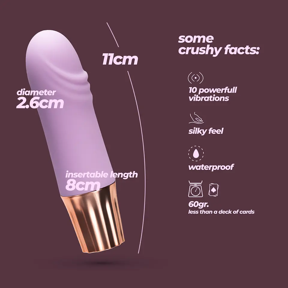 Mini Vibrador Mellow Waves Lavanda Crushious 6