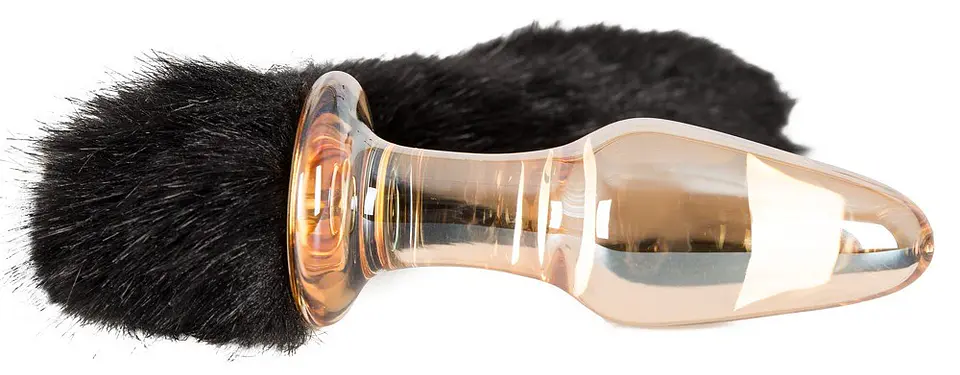 Plug Anal em Vidro com Cauda Preta You2toys 4