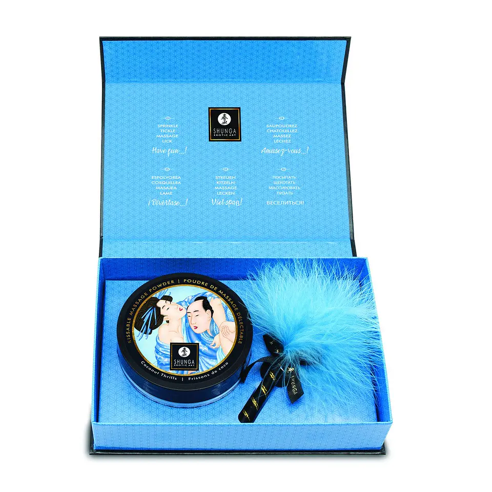 Pó Corporal Beijável - Emoções de Coco - 2.65 Oz / 75 Gr - Shunga 5