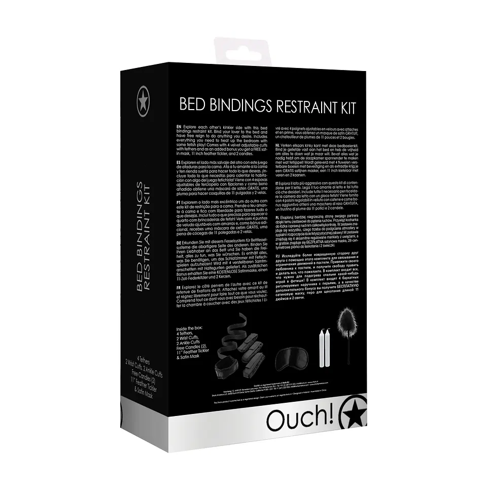 Kit de Restrição Bed Bindings Restraint Kit Ouch! Preto 3