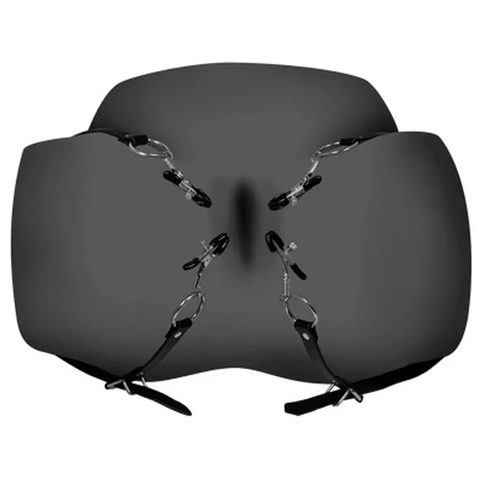 Afastadores Xtreme Labia Spreader with Clamps Preto Ouch! 1