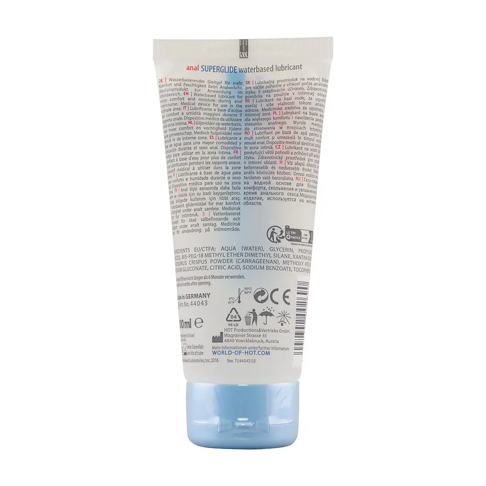 Lubrificante à Base de Água Anal Superglide Hot™ 100ml 2
