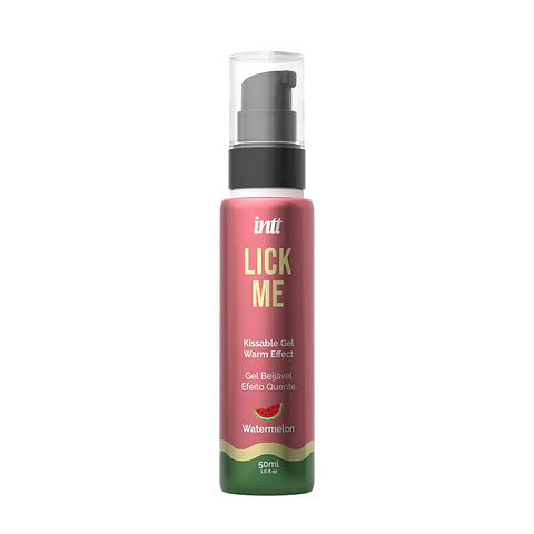 Gel Beijável com Efeito Calor e Sabor a Melancia Lick Me Intt 50ml
