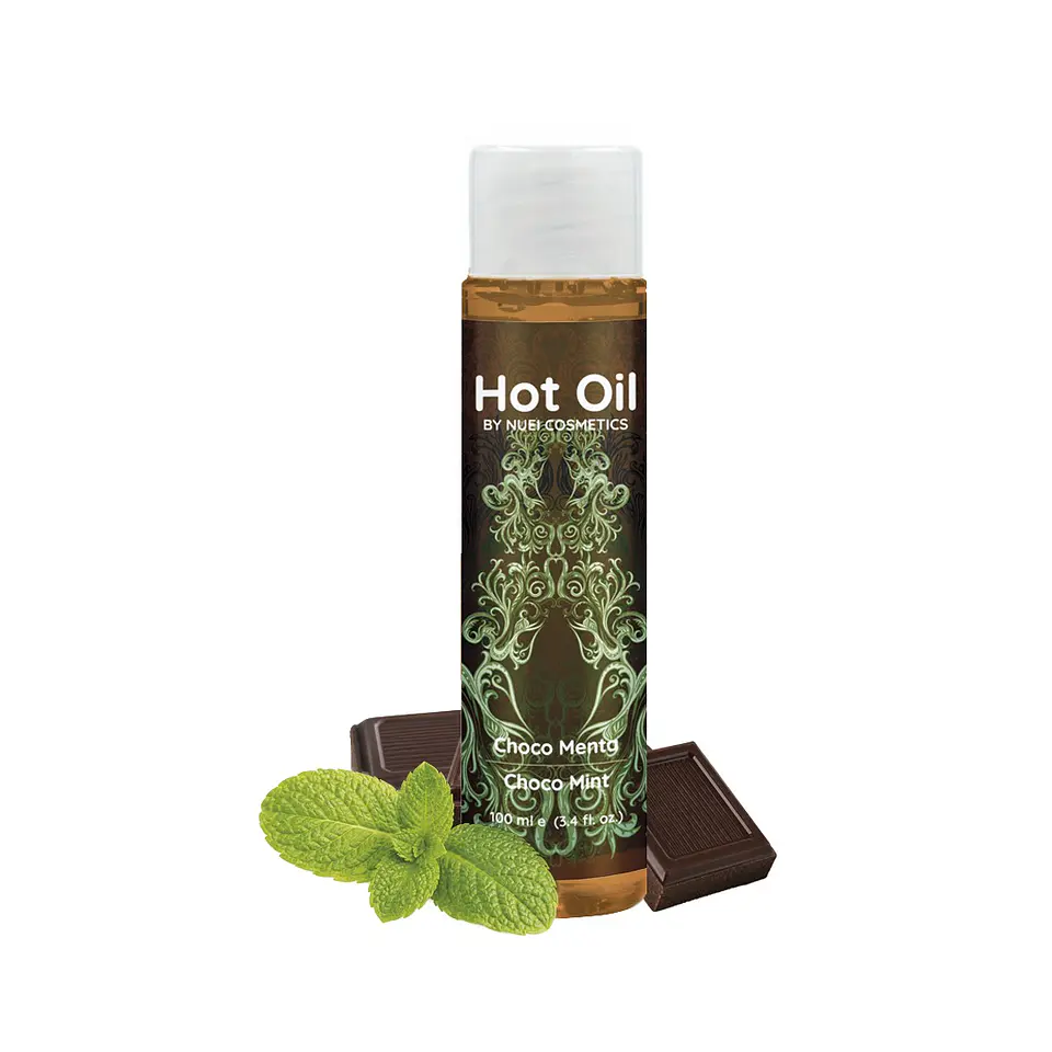 Óleo de Massagem com Efeito Calor Choco Menta Hot Oil Nuei 100ml 1