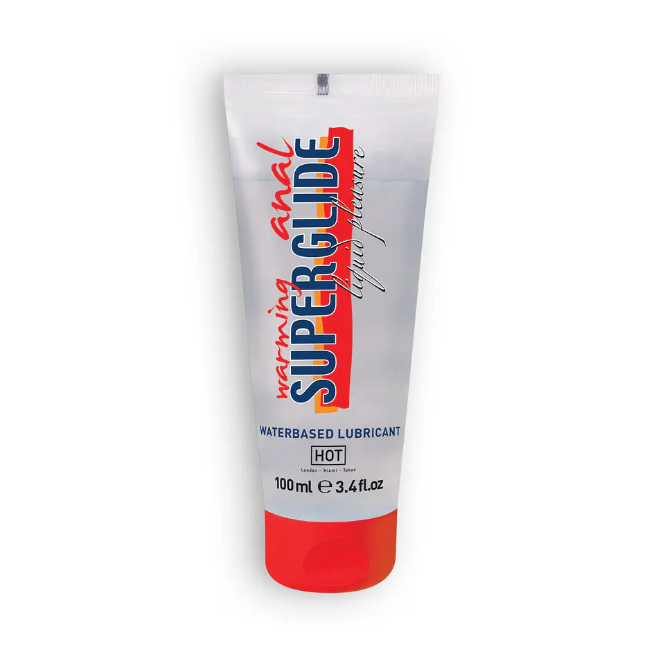 Lubrificante à Base de Água com Efeito Calor Warming Anal Superglide Hot™ 100ml 1