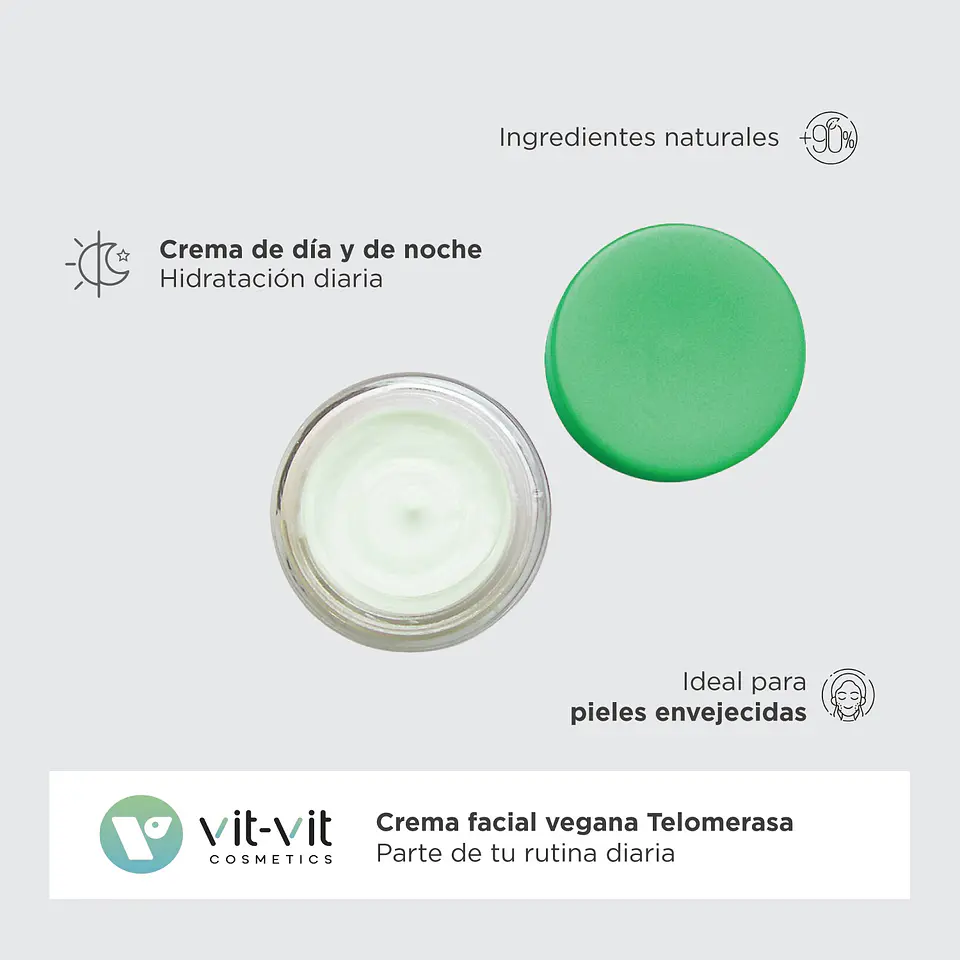 Creme Diário Rejuvenescedor Telomerase Booster 50ml Vit Vit Cosmetics 3