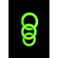 Conjunto de 3 Anéis para o Pénis Glow In the Dark Ouch! - Thumbnail 1