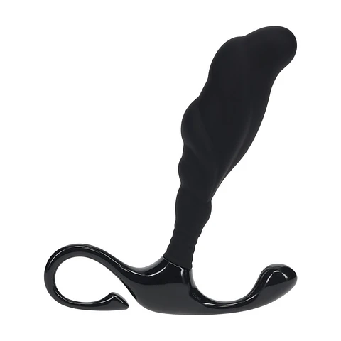 Estimulador de Próstata de Silicone Texturizado Rígido L Preto Levelz