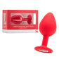 Plug Anal Diamond Butt Plug Grande Vermelho Ouch! - Thumbnail 2