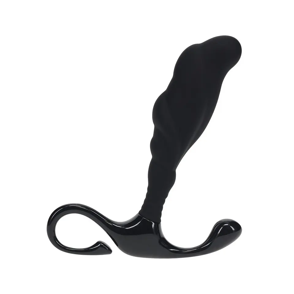 Estimulador de Próstata de Silicone Texturizado Rígido M Preto Levelz 1