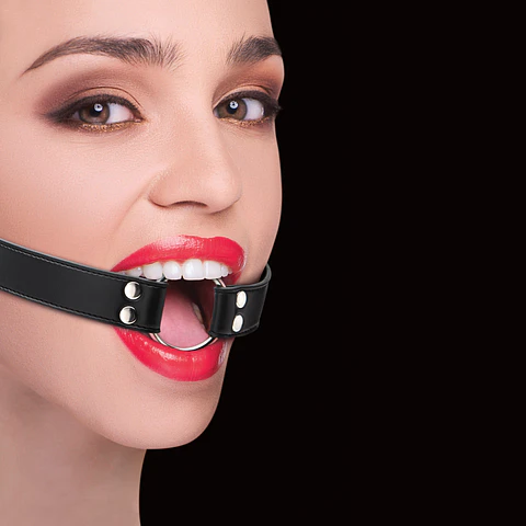 Mordaça Ouch! Ring Gag Preta